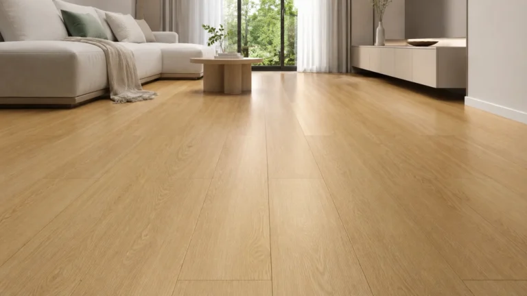 SPC flooring of a room focus on floor